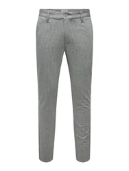 ONLY & SONS Herren Hose ONSMARK grau/wei