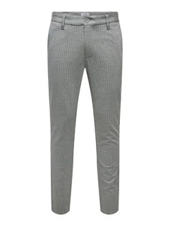 ONLY & SONS Herren Hose ONSMARK grau/wei