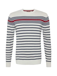 Pullover dunkelblau / offwhite