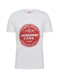 T-Shirt weiß / rostrot