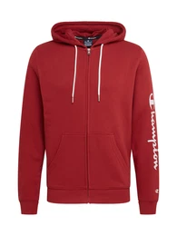 Sweatjacke weiß / weinrot