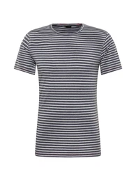 Shirt ''''DANIEL'''' dunkelblau / weiß