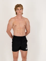 Nike Swim Sportbadehose 'Lap 5' schwarz/weiß