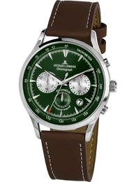 Uhr ''''RETRO CLASSIC'''' dunkelbraun / tanne / silber