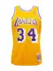 Mitchell & Ness Shirt 'LA LAKERS - NBA SWINGMAN' gelb / lila