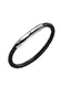 Lunavit Lederarmband Magnet Lederarmband Slim Plait schwarz