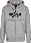 ALPHA INDUSTRIES Sweatjacke grau/rot/schwarz/weiß