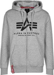Sweatjacke grau / rot / schwarz / wei