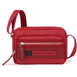 Piquadro PQ-Bios Umhängetasche Leder 21cm rot
