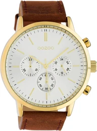 Analoguhr silber / cognac / gold