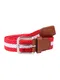 JACK & JONES Gürtel ''''Spring'''' rot / weiß / braun