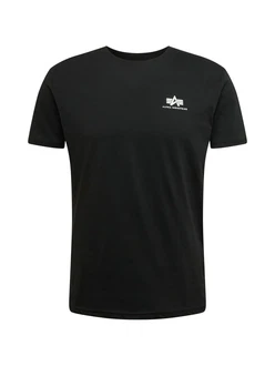 Alpha Industries T-Shirt Rundhalsshirt Backprint T (T-Shirt) schwarz/wei