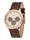 GUESS Analoguhr ''''HENDRIX'''' braun / weiß / rosegold