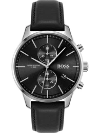 Casual Uhr schwarz / silber