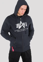 ALPHA INDUSTRIES Sweatjacke marine/grau/rot/weiß