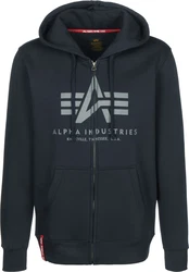 ALPHA INDUSTRIES Sweatjacke marine/grau/rot/weiß