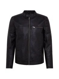 Kunstlederjacke schwarz