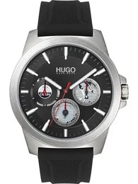 Uhr schwarz / silber