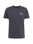ALPHA INDUSTRIES T-Shirt dunkelgrau/wei