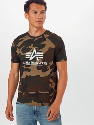 ALPHA INDUSTRIES T-Shirt dunkelbeige/braun/oliv/weiß