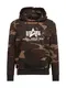 ALPHA INDUSTRIES Sweatshirt dunkelgrün / beige / braun