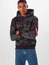 ALPHA INDUSTRIES Sweatshirt taubenblau/braun/anthrazit/wei
