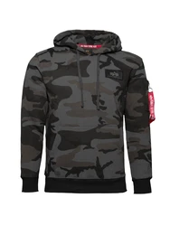 ALPHA INDUSTRIES Sweatshirt taubenblau/braun/anthrazit/wei