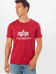 ALPHA INDUSTRIES T-Shirt rot/weiß