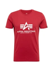 ALPHA INDUSTRIES T-Shirt rot/weiß