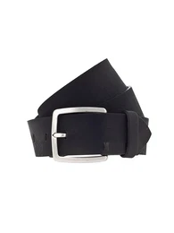 Ledergürtel ''''40 mm'''' schwarz / silber
