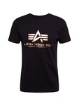 Alpha Industries Basic Foil Print T-Shirt gold/schwarz
