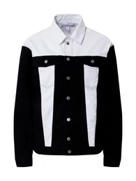 Jacke black denim / white denim
