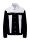 NU-IN Jacke black denim / white denim