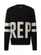 REPLAY Pullover schwarz / weiß
