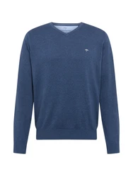 FYNCH-HATTON Pullover blaumeliert/wei