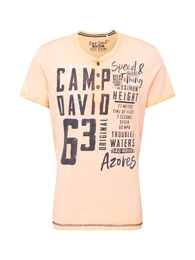 T-Shirt pastellorange / dunkelblau