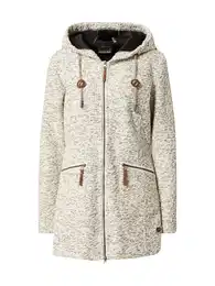 Outdoorový kabát 'Roshana' černá / offwhite