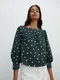 EDITED Bluse ''''Cindy''''  temno zelena / bela
