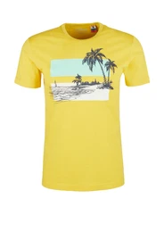T-Shirt gelb / grau / himmelblau