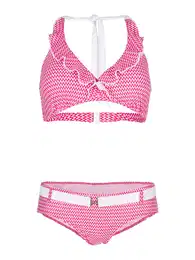 Bikiny 'CHARLENE' červená / bílá