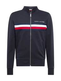 Sweatjacke dunkelblau / weiß / rot
