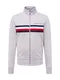 TOMMY HILFIGER Sweatjacke graumeliert / rot / weiß / navy