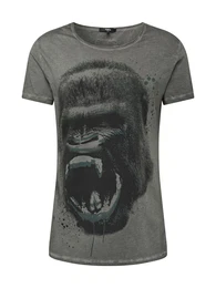 T-Shirt ''''Gorilla Msn'''' grau / schwarz