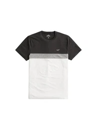 T-Shirt schwarz / weiß / grau