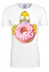 LOGOSHIRT T-Shirt ''''Homer Donut'''' weiß / mischfarben