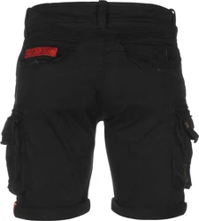 Alpha Industries Crew Short Patch Shorts rauchblau/rot/schwarz