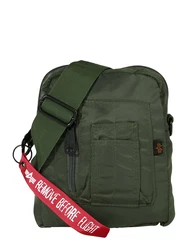 ALPHA INDUSTRIES Umhängetasche oliv/rot
