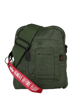 ALPHA INDUSTRIES Umhängetasche oliv/rot
