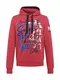 CAMP DAVID Sweatshirt ''''Super Yachting II'''' weiß / blau / pastellrot / schwarz