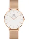 Daniel Wellington Analogové hodinky 'Petite Melrose RG White'  růžově zlatá